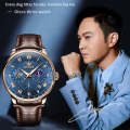 OLEVS 2893 Men Multifunctional Business Quartz Watch(Brown + Blue)