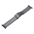 For Apple Watch Series 8 45mm Safety Buckle Titanium Steel Watch Band(Grey)