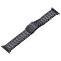 For Apple Watch Series 5 40mm Safety Buckle Titanium Steel Watch Band(Black)