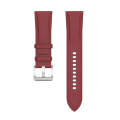 For Samsung Galaxy Watch 6 / 6 Classic Leather Replacement Watch Band(Red)