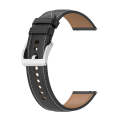 For Samsung Galaxy Watch 6 / 6 Classic Leather Replacement Watch Band(Black)