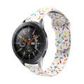 For Samsung Galaxy Watch 6 / 6 Classic Sports Rainbow Dots Silicone Watch Band(White)