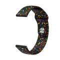 For Samsung Galaxy Watch 6 / 6 Classic Sports Rainbow Dots Silicone Watch Band(Black)