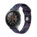 For Samsung Galaxy Watch 6 / 6 Classic Sports Rainbow Dots Silicone Watch Band(Blue)