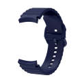 For Samsung Galaxy Watch 6 / 6 Classic Wave Dotted Pure Color Buckle Silicone Watch Band(Midnight...