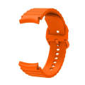 For Samsung Galaxy Watch 6 / 6 Classic Wave Dotted Pure Color Buckle Silicone Watch Band(Orange)