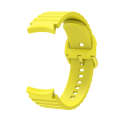 For Samsung Galaxy Watch 6 / 6 Classic Wave Dotted Pure Color Buckle Silicone Watch Band(Yellow)