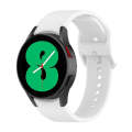 For Samsung Galaxy Watch 6 / 6 Classic Solid Color Buckle Silicone Watch Band, Size:L Size(White)