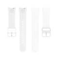 For Samsung Galaxy Watch 6 / 6 Classic Solid Color Buckle Silicone Watch Band, Size:L Size(White)