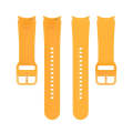 For Samsung Galaxy Watch 6 / 6 Classic Solid Color Buckle Silicone Watch Band, Size:L Size(Yellow)