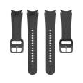 For Samsung Galaxy Watch 6 / 6 Classic Solid Color Buckle Silicone Watch Band, Size:S Size(Black)