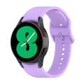 For Samsung Galaxy Watch 6 / 6 Classic Solid Color Buckle Silicone Watch Band, Size:S Size(Purple)