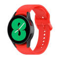 For Samsung Galaxy Watch 6 / 6 Classic Solid Color Buckle Silicone Watch Band, Size:S Size(Red)