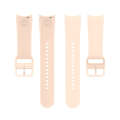 For Samsung Galaxy Watch 6 / 6 Classic Solid Color Buckle Silicone Watch Band, Size:S Size(Light ...