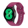 For Samsung Galaxy Watch 6 / 6 Classic Solid Color Buckle Silicone Watch Band, Size:S Size(Wine Red)
