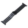 For Apple Watch SE 2022 44mm Five Beads Titanium Steel Watch Band(Black)