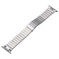 For Apple Watch Series 6 40mm Flat Buckle Stainless Steel Watch Band(Silver)