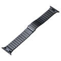 For Apple Watch Series 9 41mm Flat Buckle Stainless Steel Watch Band(Black)
