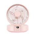 WSK302 4000mAh Swivel Head Wall Mounted Fan with Night Light(Pink)