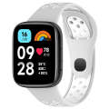 For Redmi Watch 3 Lite / Watch 3 Active Two Color Silicone Watch Band(Grey White)