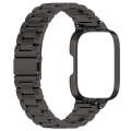 For Redmi Watch 3 Lite / Watch 3 Active 2 in 1 Three-bead Metal Watch Band with Watch Frame(Black)