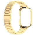 For Redmi Watch 3 Lite / Watch 3 Active 2 in 1 Three-bead Metal Watch Band with Watch Frame(Gold)