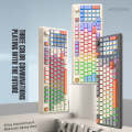 XUNFOX K82 Three-colors 94-Keys Blacklit USB Wired Gaming Keyboard, Cable Length: 1.5m(Lake Blue)