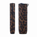 For IQOS ILUMA ONE Leopard TPU+PU Leather Electronic Cigarette Protective Case with Lanyard(Brown)