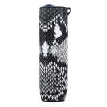 For IQOS ILUMA ONE Snake Pattern TPU+PU Electronic Cigarette Protective Case with Lanyard(Grey Wh...