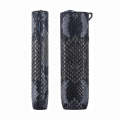 For IQOS ILUMA ONE Snake Pattern TPU+PU Electronic Cigarette Protective Case with Lanyard(Dark Grey)
