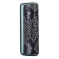For IQOS ILUMA Prime PU Leather Electronic Cigarette Protective Case(Snake Pattern Dark Grey)