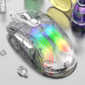 XUNFOX XYH20RGB Transparent 2400DPI RGB Light Wired Gaming Mouse, Cable Length: 1.2m(White)