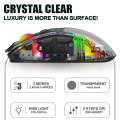 XUNFOX XYH20RGB 2.4G + BT + Wired Transparent 2400DPI RGB Light Gaming Mouse(Black)