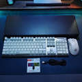 HXSJ L96 2.4G Wireless RGB Backlit Keyboard and Mouse Set 104 Pudding Key Caps + 4800DPI Mouse(Wh...