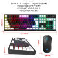 HXSJ L98 2.4G Wireless RGB Keyboard and Mouse Set 104 Keys + 1600DPI Mouse(Black)