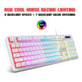 HXSJ L200 Wired RGB Backlit Keyboard 104 Pudding Key Caps(Black)