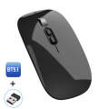 HXSJ M103 1600DPI UV Dual Mode 2.4GHz + Bluetooth 5.1 Wireless Rechargeable Mouse(Black)