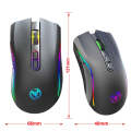 HXSJ T69 4800DPI RGB 2.4GHz Wireless Mouse(Black)