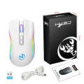 HXSJ T69 4800DPI RGB 2.4GHz Wireless Mouse(White)