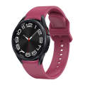 For Samsung Galaxy Watch 6 Solid Color Quick Release Silicone Watch Band(Wine Red)