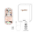 HXSJ T900 Transparent Magnet Three-mode Wireless Gaming Mouse(Pink)