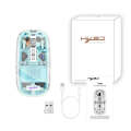 HXSJ T900 Transparent Magnet Three-mode Wireless Gaming Mouse(Blue)