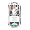 HXSJ T900 Transparent Magnet Three-mode Wireless Gaming Mouse(White)