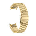 For Samsung Galaxy Watch 6 Three Strains Metal Watch Band(Gold)