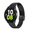 For Samsung Galaxy Watch 6 Magnetic Folding Black Buckle Silicone Watch Band(Black)