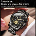 OLEVS 2859 Men Multifunctional Luminous Waterproof Quartz Watch(Black)