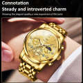 OLEVS 2859 Men Multifunctional Luminous Waterproof Quartz Watch(Gold)