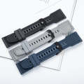 For Apple Watch Series 9 45mm Hybrid Braid Nylon Silicone Watch Band(Blue)