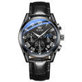 OLEVS 2871 Men Multifunctional Sports Chronograph Luminous Quartz Watch(Black)