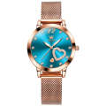 OLEVS 5189 Women Heart Shape Waterproof Quartz Watch(Blue)